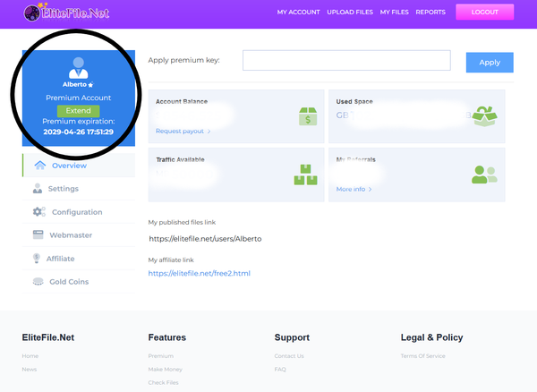 How to buy a premium account elitefile